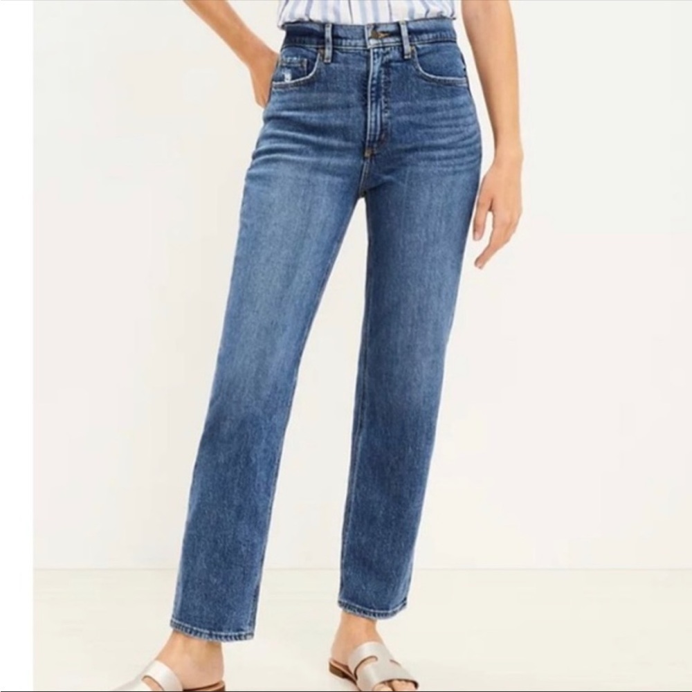 Ann Taylor LOFT Straight Leg Classic Medium Wash Jeans Size 6
